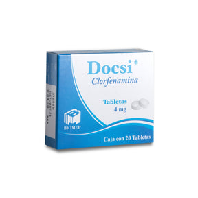 Clorfenamina Docsi 4 Mg Con 20 Tabletas