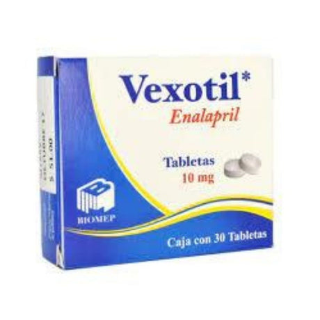 Enalapril Vexotil 10 Mg Con 30 Tabletas