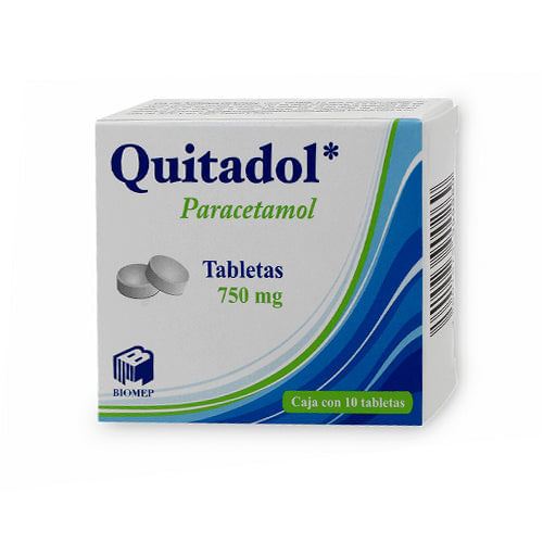 Paracetamol Quitadol 750 Mg Con 10 Tabletas