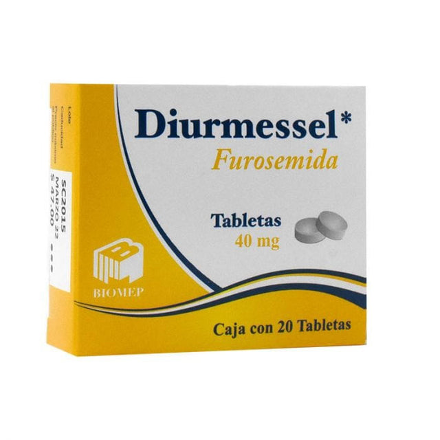 Furosemida Diurmessel 40 Mg Con 20 Tabletas