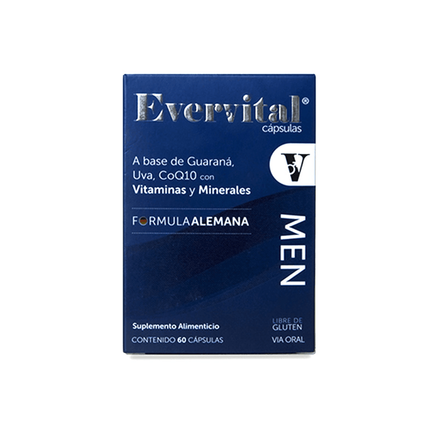 Evervital Men Sup Alim Con 30 Capsulas