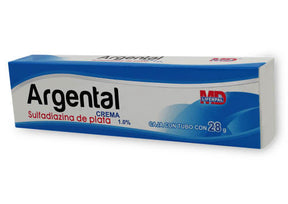 Sulfadiazina De Plata Argental Crema 1% Tubo 28 G