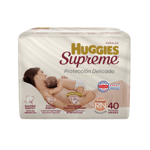 Pañal Huggies Supreme Unisex Rn Con 38