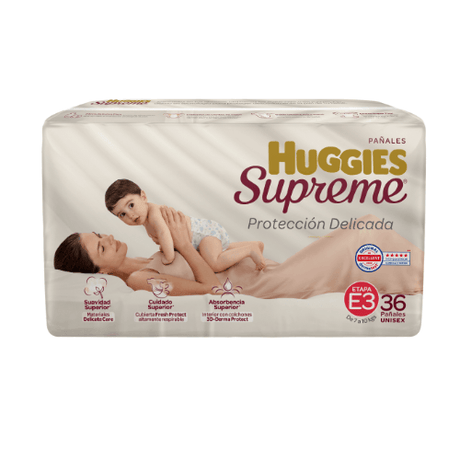 Huggies Supreme Etap.3 Niño Con 36Pañ.