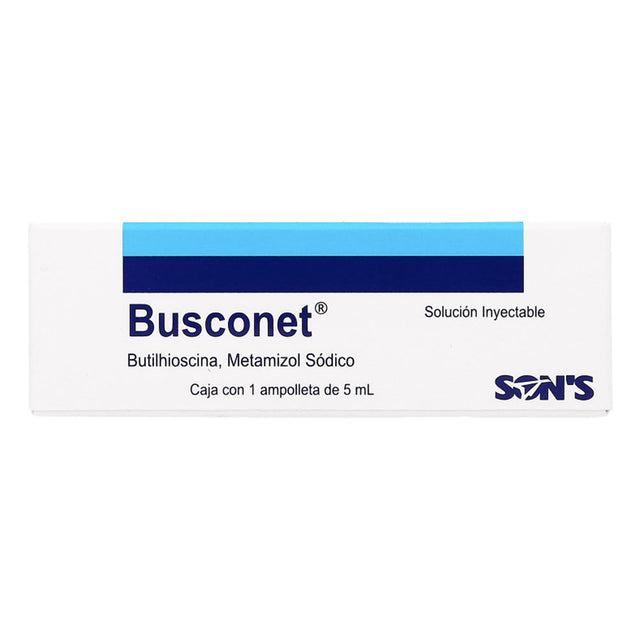 Butilhiosina Metamizol Busconet Ampoyeta 5 Ml