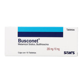 Metamizol Sodico Butilhioscina Busconet 250 / 10 Mg Con 10 Tabletas