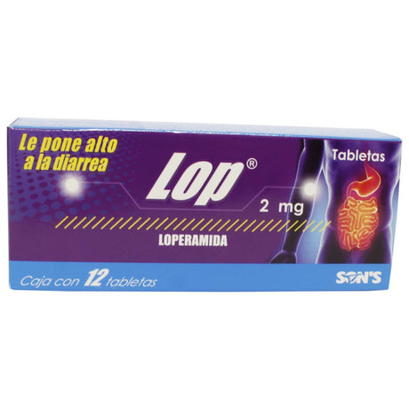 Loperamida Lop 2 Mg Con 12 Tabletas