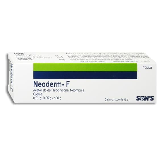 Acetonido De Fluocinolona Neomicina Neoderm F Crema 0.01% Tubo 40 G