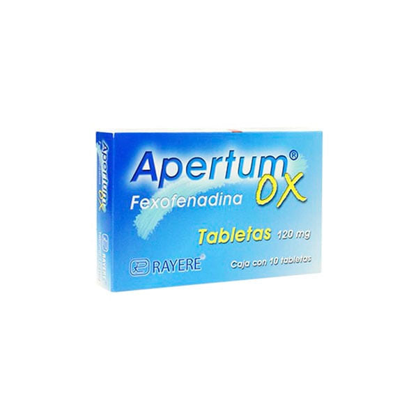 Fexofenadina Apertum Ox 120 Mg Con 10 Tabletas