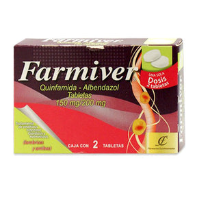 Quinfamida Albendazol Farmiver 150 / 200 Mg Caja Con 2 Tab.