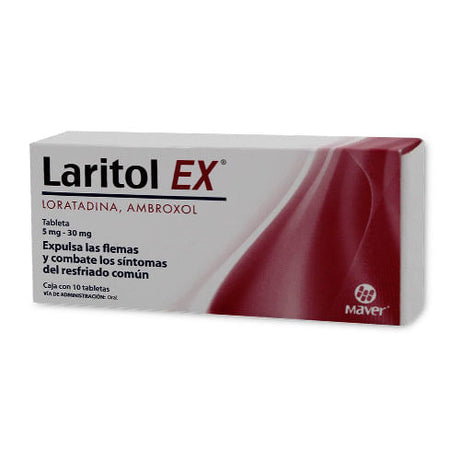 Loratadina Ambroxol Laritol Ex 5 / 30 Mg Con 10 Tabletas