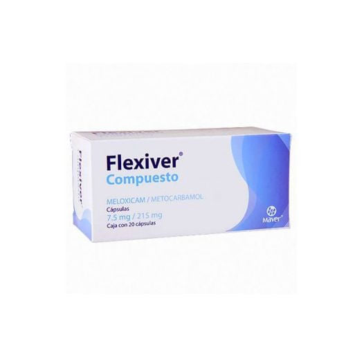 Meloxicam Metocarbamol Flexiver Comp 7.5 / 215 Mg Con 20 Capsulas