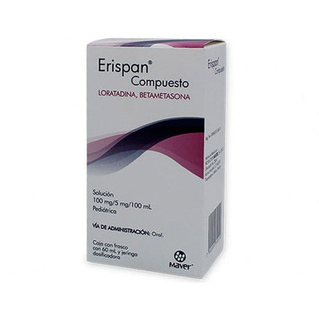 Loratadina Betametasona Erispan Compuesto 100 / 5 Mg / 100 Ml Frasco 60 Ml