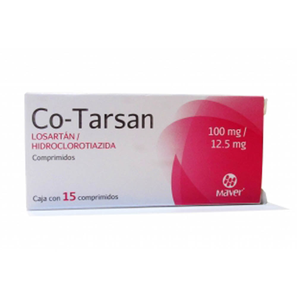 Losartan Hidroclorotiazida Co Tarsan 100 / 12.5 Mg Con 15 Comprimidos