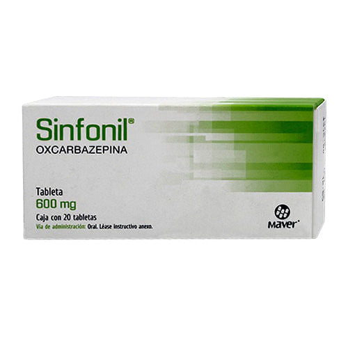 Oxcarbazepina Sinfonil 600 Mg Con 20 Tabletas