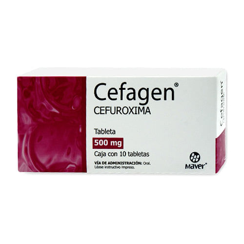 Cefuroxima Cefagen 500 Mg Con 10 Tabletas