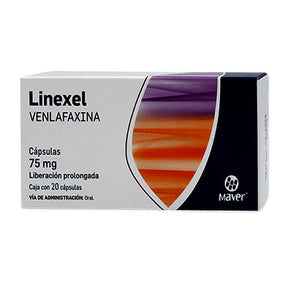 Venlafaxina Linexel 75 Mg Con 20 Capsulas