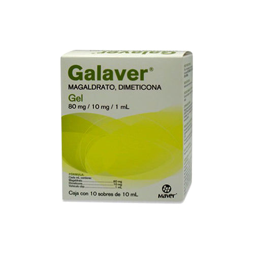 Magaldrato Dimeticona Galaver Gel 80 / 10 Mg Con 10 Sobres