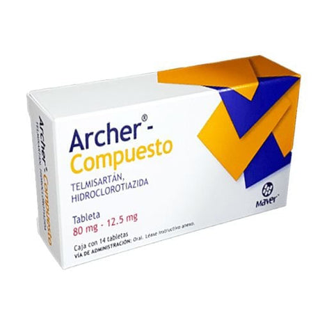 Telmisartan / Hidroclorotiazida Archer Comp 80 / 12.5 Mg Con 14 Tabletas