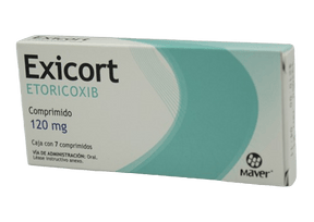 Etoricoxib Exicort 120 Mg Con Con 7 Comprimido
