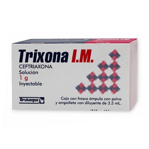 Ceftriaxona Trixona Im Solución Inyectable 1 G / 3.5 Ml Con 1 Frasco Ampulas