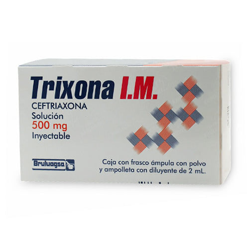 Ceftriaxona Trixona Im Sool Inyectable 500 Mg