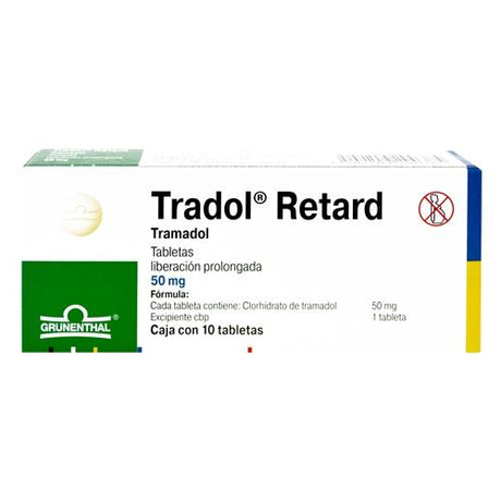 Tradol Retard 50 Mg Con 10 Tabletas