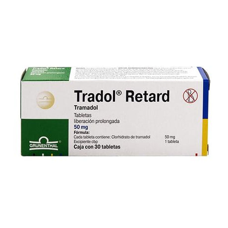Tradol Retard 50 Mg Con 30 Tabletas