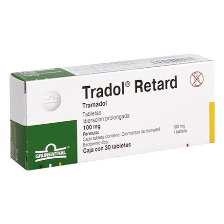 Tradol Retard 100 Mg Con 30 Tabletas
