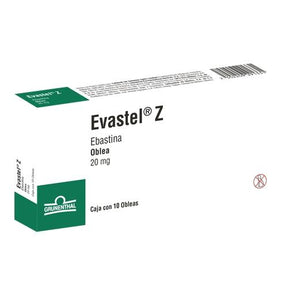 Evastel Z 20 Mg Con 10 Obleas