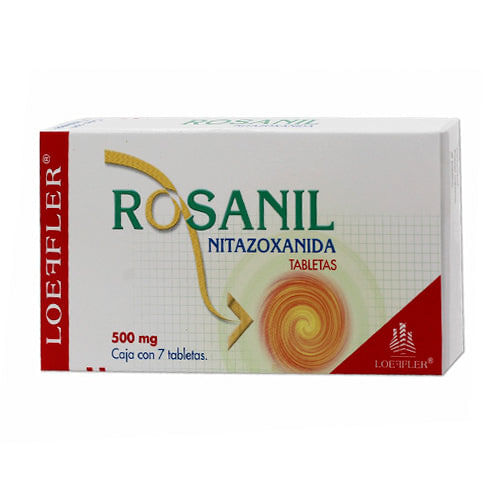 Nitazoxanida Rosanil 500 Mg Con 7 Tabletas