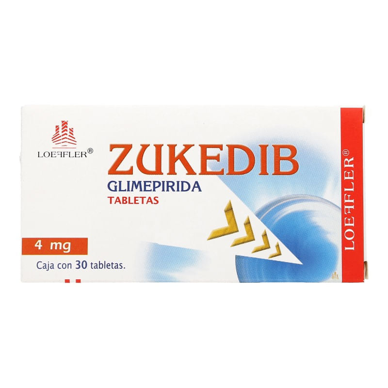 Glimepirida Zukedib 4 Mg Con 30 Tabletas