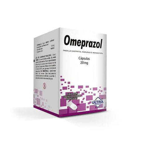 Omeprazol 20 Mg Con 30 Tabletas Ultra / Avivia Generico