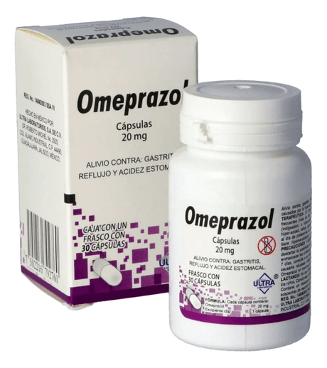 Omeprazol 20 Mg Con 30 Tabletas Ultra / Avivia Generico