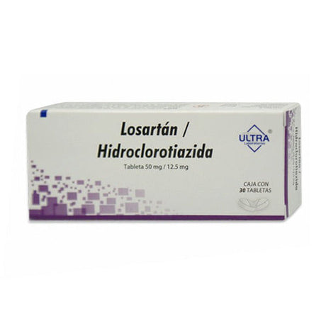 Losartan Hidroclorotiazida 50 Mg / 12.5 Mg Ultra / Avivia Generico