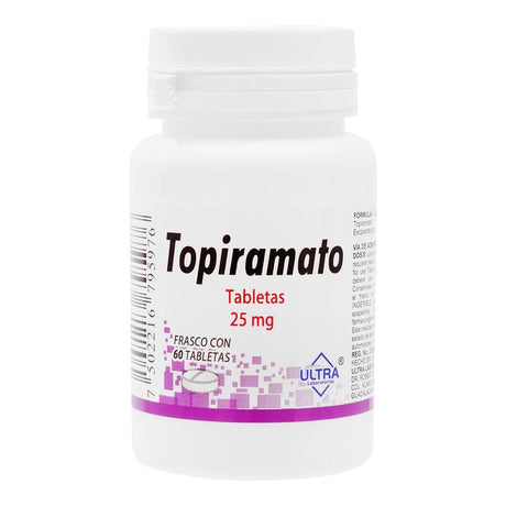 Topiramato 25 Mg Con 60 Tabletas Ultra Generico