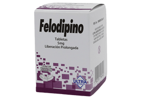Felodipino 5 Mg Con 20 Tabletas Ultra Generico