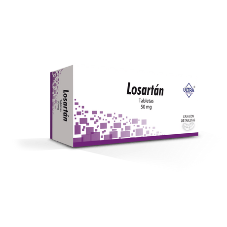 Losartan 50 Mg Con 30 Tabletas Ultra Generico