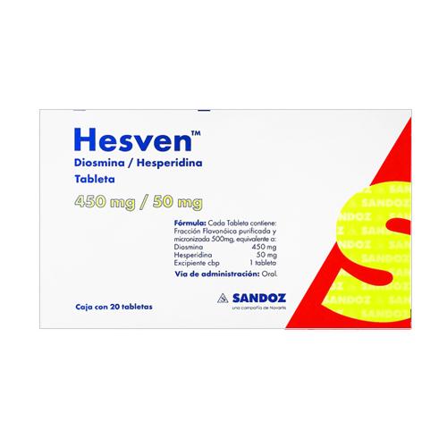 Hesven 450 / 50 Mg Con 20 Tabletas