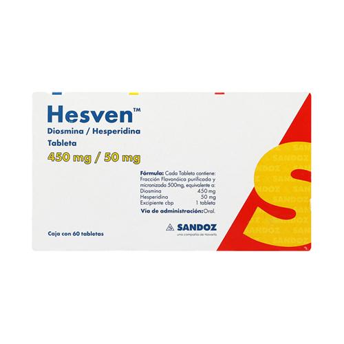 Hesven 450 / 50 Mg Con 60 Tabletas