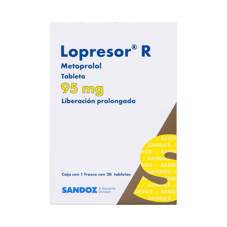 Lopresor R 95 Mg Con 20 Tabletas