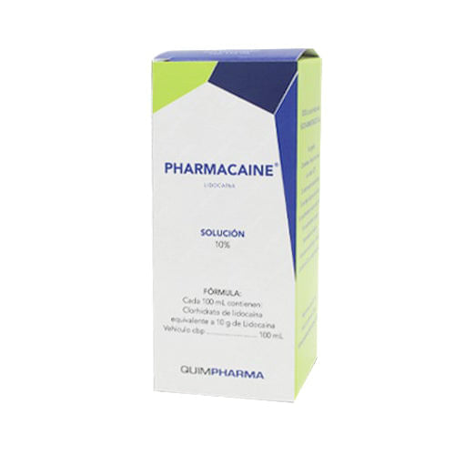 Lidocaina Pharmacaine Solución 10% Frasco 115 Ml