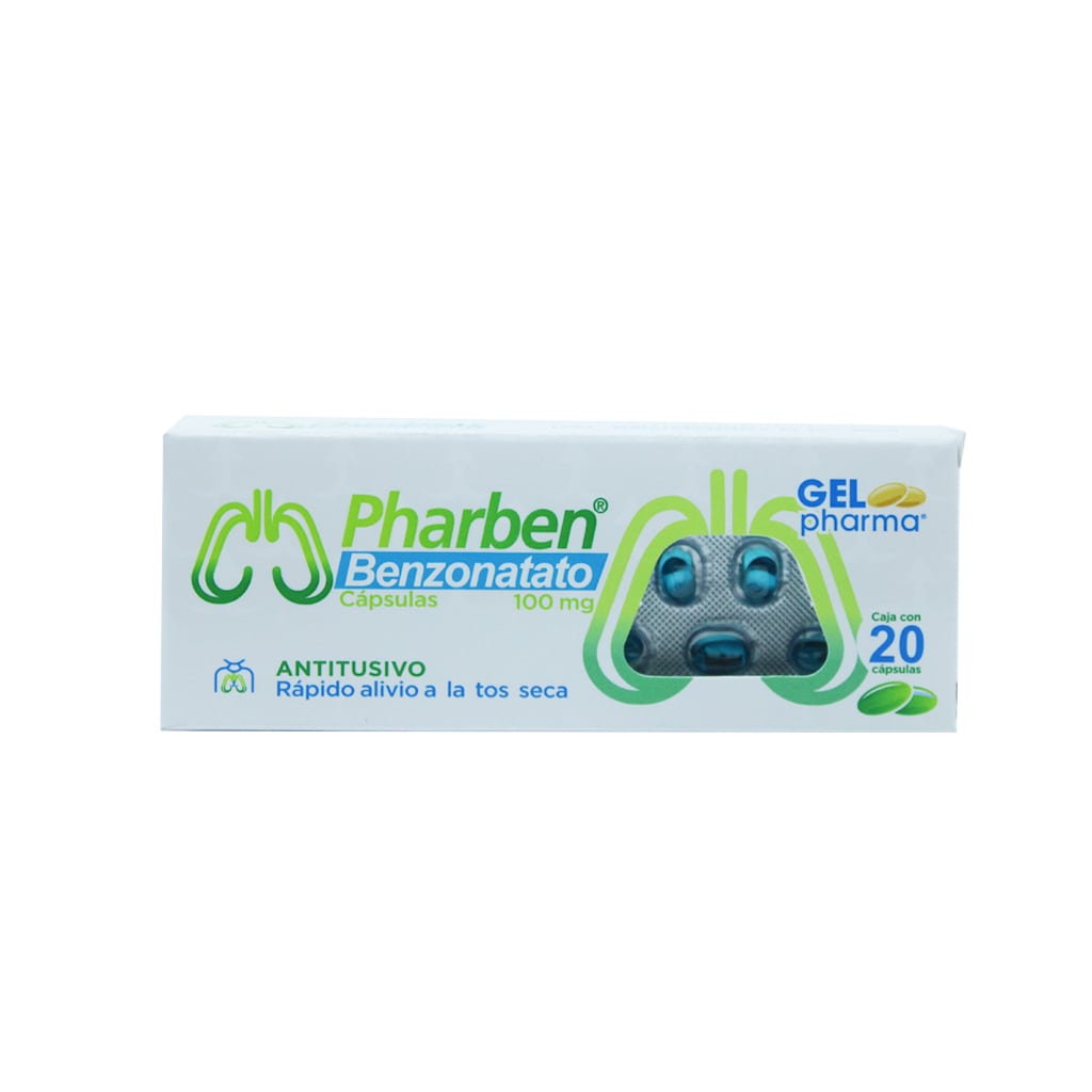 Benzonatato Pharben 100 Mgcon 20 Capsulas