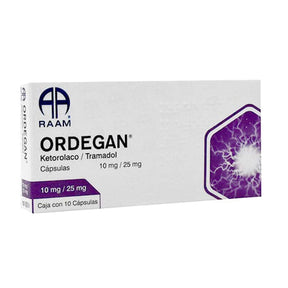 Ketorolaco Tramadol Ordegan 10 / 25 Mg Con 10 Capsulas
