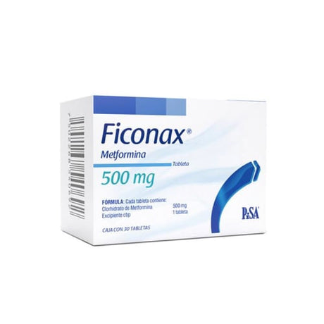 Ficonax Metformina 500 Mg 30 Tabletas