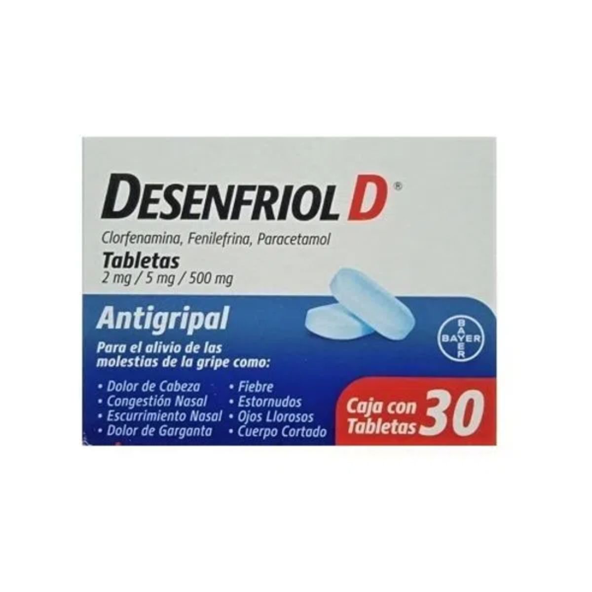 Desenfriol D 2 / 5 / 500 Mg Con 30 Tabletas