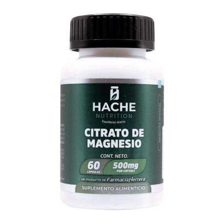 Magnesio Citrato Fco 500 Mg 60 Cap Hache Nutrition 7502293761307