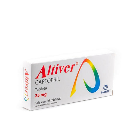 Captopril Altiver 25 Mg Con 30 Tabletas