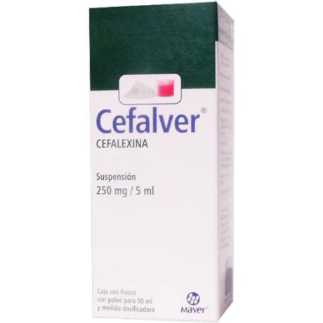 Cefalexina Cefalver 250 Mg / 5 Ml Frasco 90 Ml