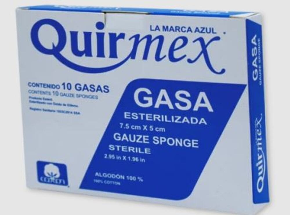 Gasa Esteril Quirmex 7.5X5Cm Con 10